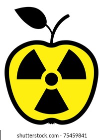 Apple polluted by radiation