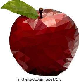 Apple polygonal graphics vector illustration