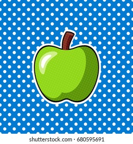 apple pop art vector illustration 