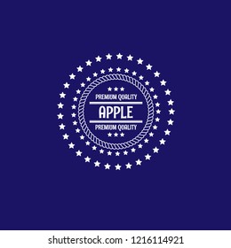 apple premium quality emblem, label, badge. premium quality package label. vintage stamp. designed for apple products
