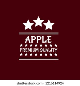 apple premium quality emblem, label, badge. premium quality package label. vintage stamp. designed for apple products