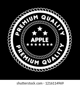 apple premium quality emblem, label, badge. premium quality package label. vintage stamp. designed for apple products