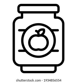 Apfel bewahrt das Symbol. Outline-Apfel bewahrt Vektorsymbol für Webdesign einzeln auf weißem Hintergrund