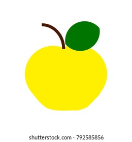 Apple quince flat icon