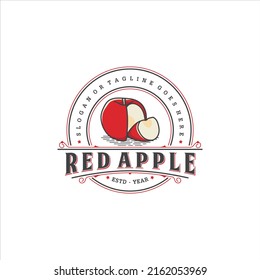 Apple Red Cider Farm Logo Design Vector Image