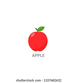 Apple. Red apple fruit isolated, Vector illustration