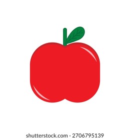 Maçã arte de punção de fruta vermelha