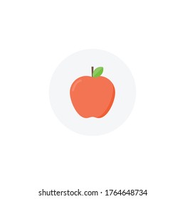 apple. red. fruit. vector flat icon. outline illustration. EPS 10