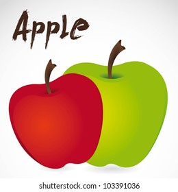 Apple red and green