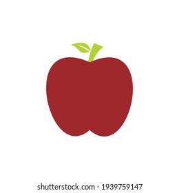 Apple red icon vector illustration sign
