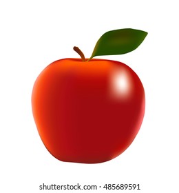 Apple red, juicy and ripe
