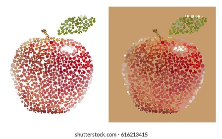 Apple red mosaic circles