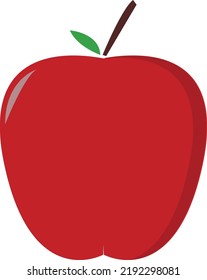 apple red with tree on a vector