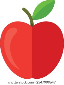 Apple, Red Apple, Vector art illustration