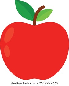 Apple, Red Apple, Vector art illustration