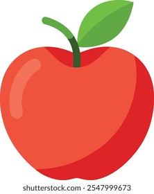 Apple, Red Apple, Vector art illustration