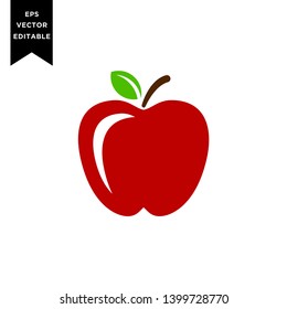 Apple red vector icon, designs illustration logo