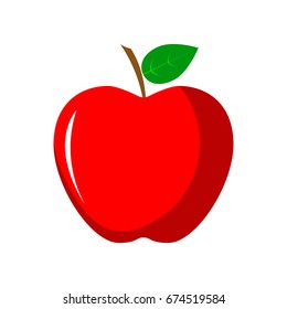 Apple. Red apple vector illustration. Fruit icon