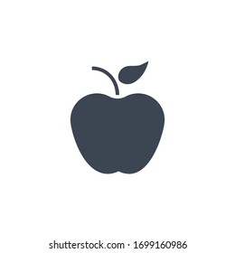 Icono de glifo vectorial relacionado con Apple. Aislado sobre fondo blanco. Ilustración vectorial.
