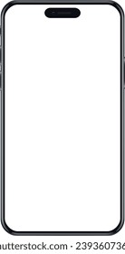 Apple released its new iPhone 15 Pro and iPhone 15 Pro Max - mock up of the new mobile phones in vector art. iPhone 12, 12pro, 12 mini, 13, 13 Pro, 13 Pro Max. Mock up screen iphone. PNG