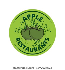 Apple Restaurants Logo Vector Illustration