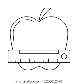 apple  ruler  measure 