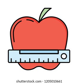 apple  ruler  measure 