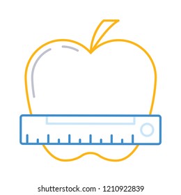 apple  ruler  measure 