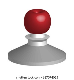 Apple sample mock up on lid in vector.