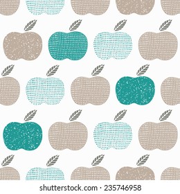 Apple seamless background. Vector illustration. 