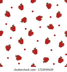 Apfel nahtlose Handzeichnung Muster , weißer Hintergrund . Abstrakte hinterlassen Textur. Schleifpapier oder -gewebe