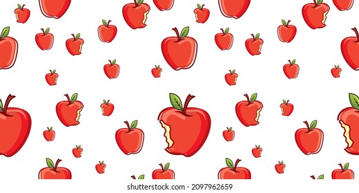 apple seamless pattern background vector