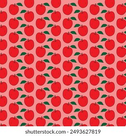 Apple Seamless Pattern Design Background
