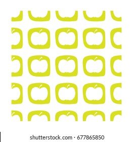 Apple seamless pattern in flat style. Vector illustration for print, fabric and creative design