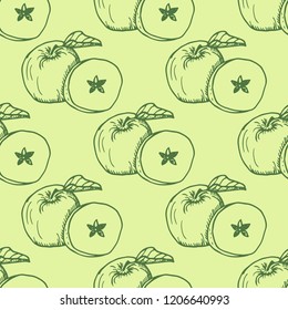 apple seamless pattern, fruit