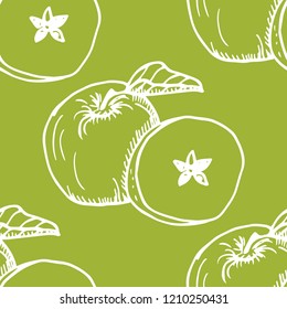 apple seamless pattern, fruit