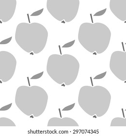 Apple seamless pattern. Fruit background. Vector illustration.
