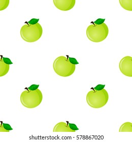 Apple seamless pattern. Good for wallpaper, wrapping papers and texture. Vector illustration.