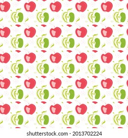 Apple seamless pattern. Apple line art minimslist modern pattern