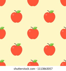 Apple seamless pattern for use as wrapping paper gift or wallpaper and printing, summer theme