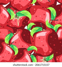Apple seamless pattern vector design