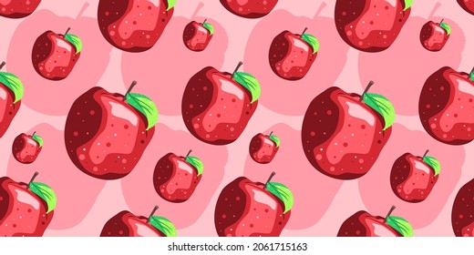 Apple seamless pattern vector design
