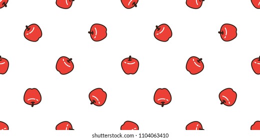 apple seamless pattern vector fruit isolated wallpaper repeat background