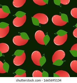 apple seamless pattern vector healthy food texture