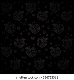 Apple seamless pattern. Vector Illustration