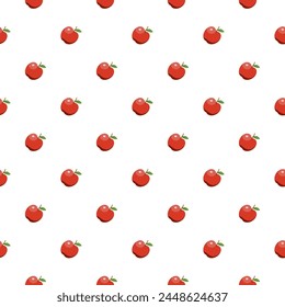 Patrón sin fisuras de Apple. Fondo de fruta ecológica orgánica vegana. Ilustración vectorial.