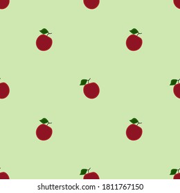 Apfel nahtlose muster.doodle Zeichnung von Obst in minimalismus Stil.Frucht. Flaches Design Cartoon Stil organischen gesunden Lebensmitteln.Textur für Web, Cover, Dekoration, Verpackung, Textilien.