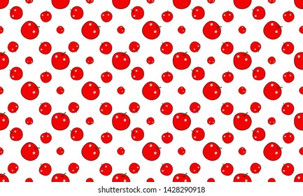 Apple Seamless Patterns with Various Styles.  Patterns for Background, Wallpaper, Fabric, Gift Paper, etc. Vector Illustration. EPS 10