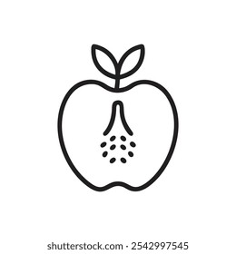 Apple Seeds Icon on white background