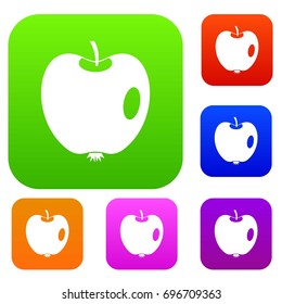 Apple set icon in different colors isolated vector illustration. Premium collection